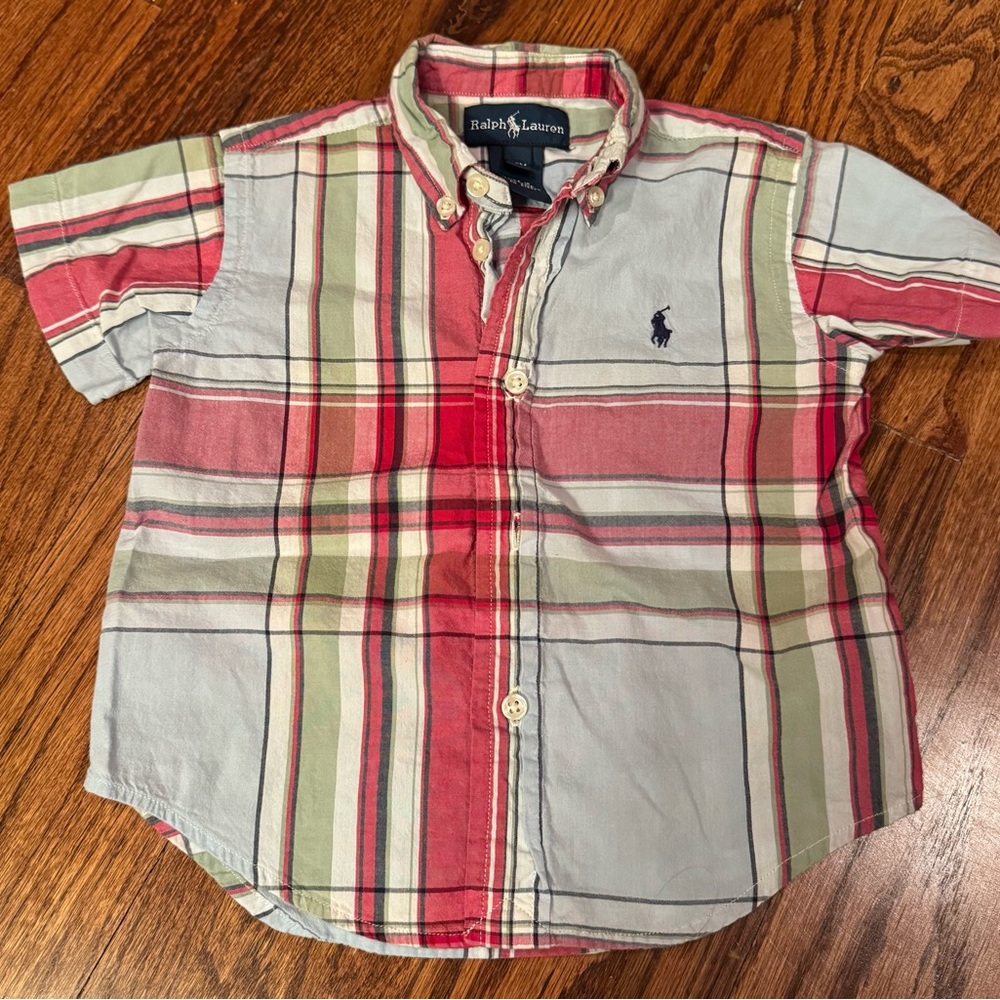Ralph Lauren Toddler Multicolor Plaid Button Down Shirt